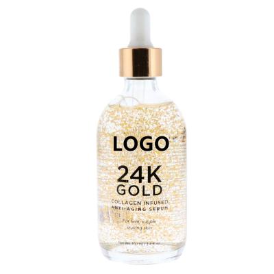 China New Arrival Skin Care 24k Anti Aging Face Serum Anti Aging Collagen Whitening Serum for sale