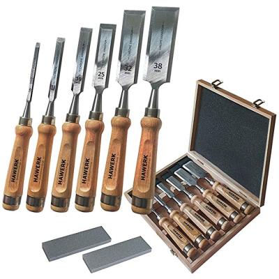 China Wood Work 6 Pcs Wood Chisel Set Carving Tool Kit for sale