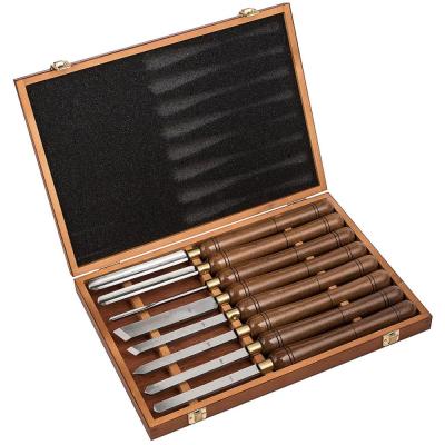 China CARVING 8pcs wood lathe high speed steel wood chisel set for wholesale for sale