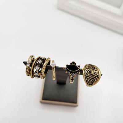 China New Hip 2021 Hip Hop Retro Fashion Gold Jewelry Environmentally Friendly Alloy Ring European Popular Style Ring Set Ladies Fashion Accessories for sale