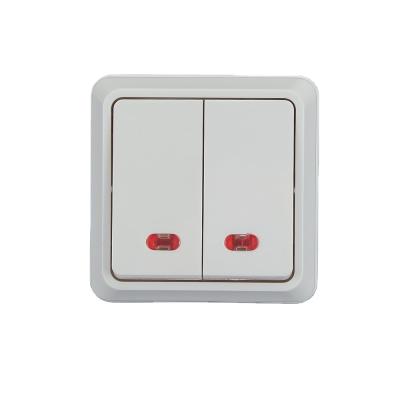 China Anti-fire ABS two way buttons ABS or PC wall power switch illuminated for sale