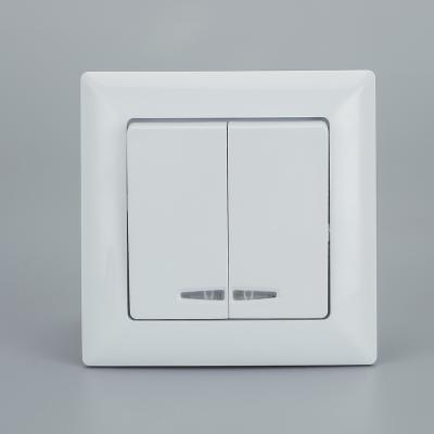 China Kaxige Hot Selling Anti-fire ABS Illuminated Switch 2 Way Key Switch With Light Indication for sale