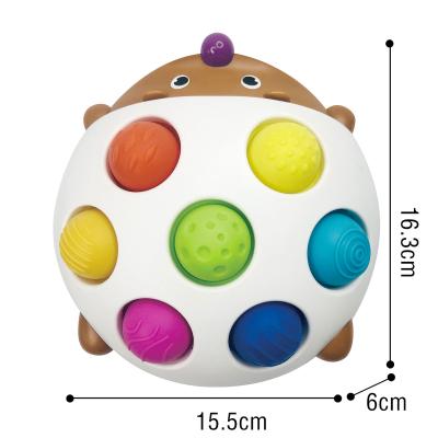 China Comfort Plastic Squeeze Hedgehog Finger Push Baby Sensory Toy for sale