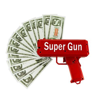 China Electronic Super Power Money Spray Gun Cash Shooter Prop Money USA Dollar Toy Party Game Toys High for sale