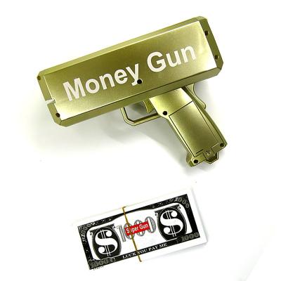 China Toy Party Game Toys High Electronic Power Gold Money Spray Gun Super Cash Shooter with 100 Banknotes for sale