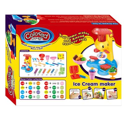 China Educational Toy Play Dough Ice Cream Maker Toy Color Playdough Tool Kit For Kids for sale