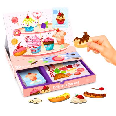 China Children Earlier Educational 3D Puzzle Education Book Deliciours Magnetic Dessert for sale