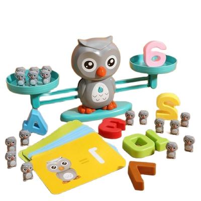 China Number Study Montessori Digital Owl Balance Scale Math Toys for Kids for sale