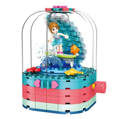 China Lightweight Construction Toy 263pcs Surf Girl Music Box Building Blocks for sale