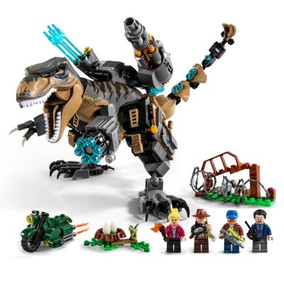 China Building Toy 610pcs Chase T-Rex Dinosaur Building Block Jurassic World Bricks Toys For Children for sale