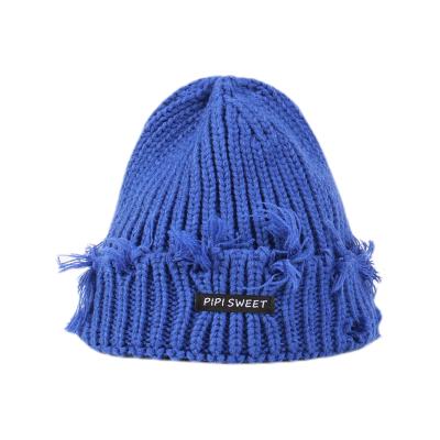 China 2022 Wholesale JOINT Knitted Knit Beanie Hats For Men Unisex Cheap Hats Winter Hats Custom Logo for sale