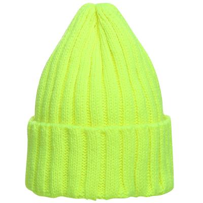 China COMMON Fashion Wholesale Winter Hats Solid Color Warm Cone Knitted Hats Beanie for sale