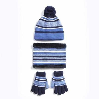 China 25X50cm Or Custom Made Cheap Kids Custom Design Beanie Winter Hat Winter Scarf Knitted Winter Gloves for sale