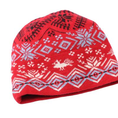 China Wholesale 100% Winter Custom Jacquard Knitted JOINT Acrylic Beanie Hats for sale