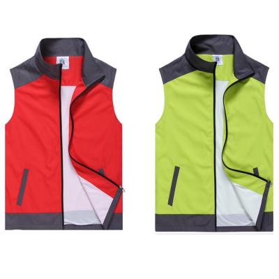 China Wholesale Cotton Double Lined Work Vest Outdoor Volunteer Vest Printed LOGO for sale