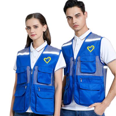 China Manufacturer Polyester Breathable Durable Reflective Vest Multi-pocket Multifunctional Vest for sale