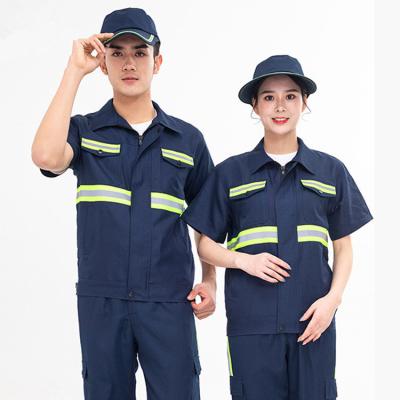 China Unisex Short Sleeve Uniforms Manufacturing Workwear Property Environment Cleaning Work Uniform for sale