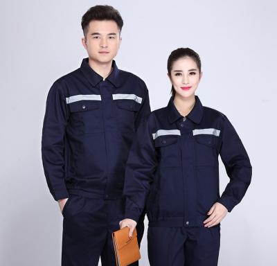 China Best Selling Global Labor Suit Workshop Custom Polyester Reflective Cotton Logo Work Clothes for sale