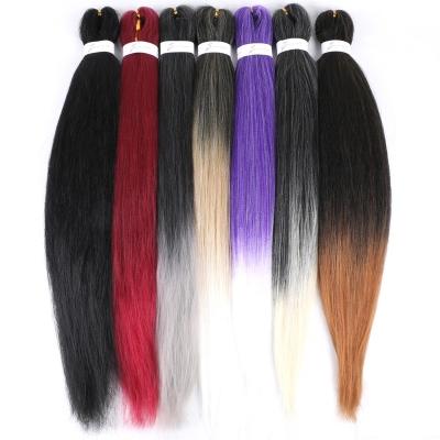 China Synthetic Braiding Hair Extensions Pre Stretched 20 26 Inch Pre Stretched Hair Ombre Ez Jumbo Braiding Braids for sale