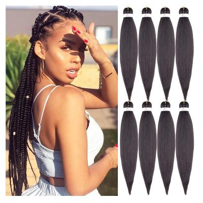 China Synthetic Easy Braids Hair Private Label Hair Attachment Yaki Pre-Stretched Braiding Hair for sale