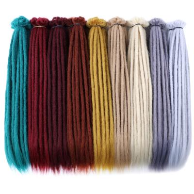 China Synthetic Handmade Dreadlocks Crochet Hair Reggae Dirty Braid Monochrome Gradient Suitable for Men/Women Dreadlocks Extensions 20inch for sale