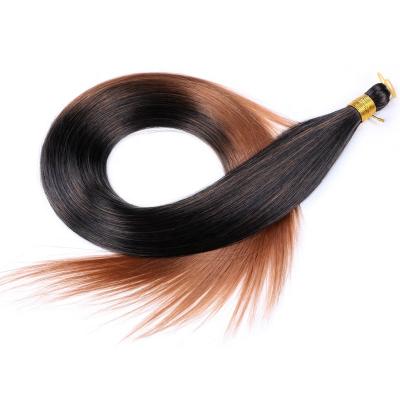 China Straight Bulk Hair 22 Inch 150g Synthetic Straight Silk Bulk Hair Extensions For Braiding for sale