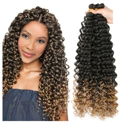 China Deep Wave Crochet Hair 20 Inch Synthetic Loose Wave Hair Extensions Braids Crochet Hair Deep Wave Twist for sale