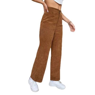 China Wholesale Women's Casual Corduroy Women's Trousers Ladies Breathable Pants And Trousers for sale