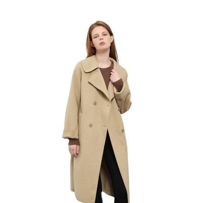 China Women's Clothing 2021 Fashion Coat Women's Long Winter Coat Ladies Woolen Coat QUICK DRY for sale