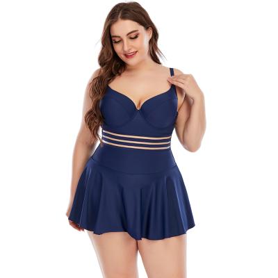 China Women's Breathable Swimwear Solid Color Plus Size Swimwear Cover Up Connection Swimwear Skirt for sale