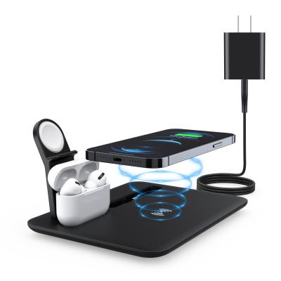 China Flame Retardant ABS+PC Material+Aluminum Alloy Source Manufacturer HEITUO 4 in 1 Corner Desk Charging Adjustable Led Desktop Fast Wireless Charger for sale