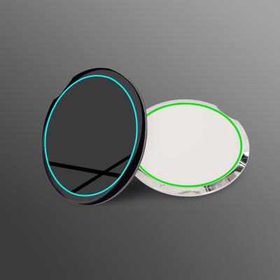 China New Qi Sublimation Wireless Receiver Wireless Charger Phone Charger Led 2 In 1 Wireless Charger Fit For Iphone Android Phone Earphone Wireless Charging Fast for sale