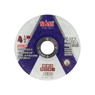 China SALI cutting edge 115 x1.2 x 22.2mm the international standard corte disco 4.5inch metal cutting disc for angle grinder abrasive tools for sale