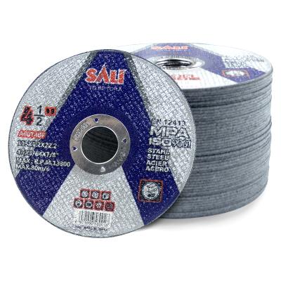 China Durable SALI-Fast Aluminum Oxide+resin+net Cutting Speed ​​115*1.2*22.2mm Cutting Disc For Metal Stainless Steel 115mm Abrasive Cutting Disc for sale