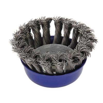 China Removing Stain SALI-Polishing Removing Spot Rust Wire Cup Brush 5Inch Twisted Wire 125mm Thickness 0.5mm Knotted High Tensile Carbon Steel for sale