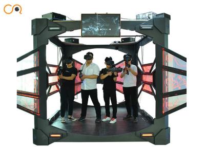 China Small Space 4 Players Virtual Reality Simulator With Interactive Shooting Game Machine for sale