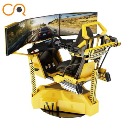 China Realistic Crazy Car VR Racing Simulator With Electric Cylinder System for sale