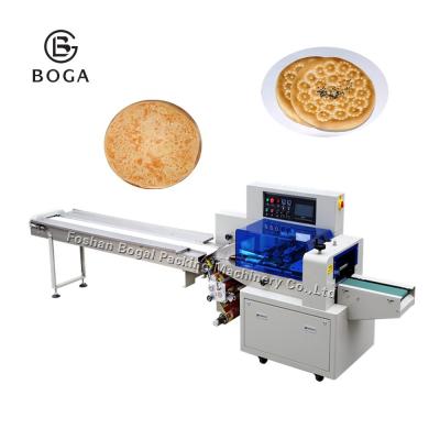 China Rotary Biscuit Packing Machine Servo Motor Horizontal Khubz Pie Packaging for sale