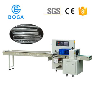 China PE Film Steel Tube Small Flow Wrapping Machine Horizontal Type 2.4KW Power for sale