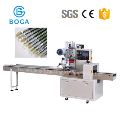 China High Speed Horizontal Flow Wrapper Automatic Flow Paintbrush Packaging for sale