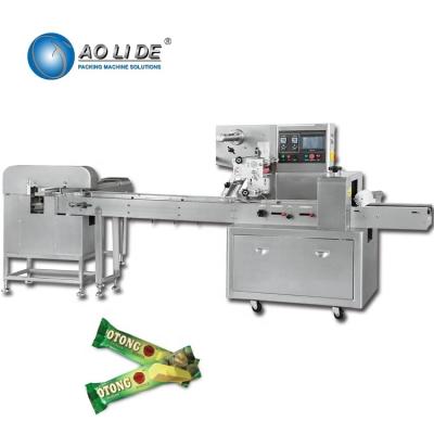 China Automatic Grade Pouch Horizontal Flow Wrapper / Film Popsicle Packaging Machine for sale