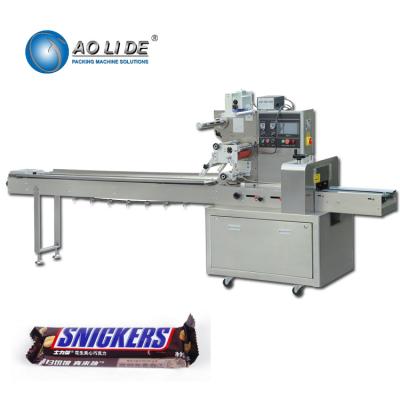 China Milk Dark Chocolate Block Bar Cookies Packing Machine Full Automatic Flow Type for sale