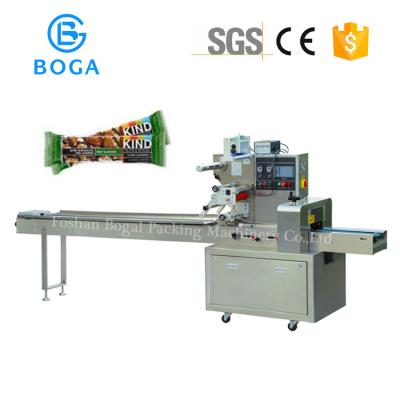 China Carbon Steel Biscuit Packing Machine / Flow Granola Bar Dates Packing Machine for sale