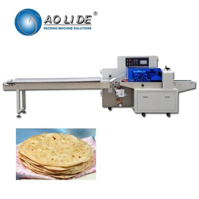 China Automatic high speed flow food Arabic Lavash flat bread pita chapati flowpack packing machine for sale