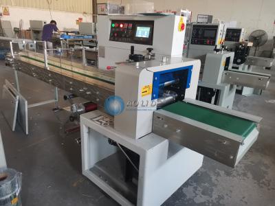 China Belt With Film Conveyor Flow Packaging Wrapping Machine To Pack Big Sugar Bar for sale