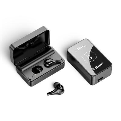 China In-ear Bluetooth TWS With Power Bank TWS Wireless Earbuds With 3500mah Power Bank LED Flashlight Mirror Function for sale