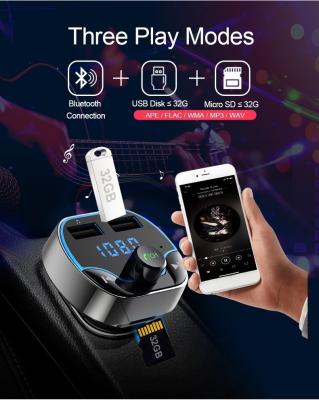 China 2019 Hot Selling Car Stereo Blue Tooth Fm Transmitter Kit Fm Transmitter Amazon Radio Fm Transmitter for sale