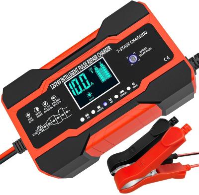 China Safety 12V 24V 10A Auto Car Battery Charger Pulse Repair Lead Acid Battery Charger for sale