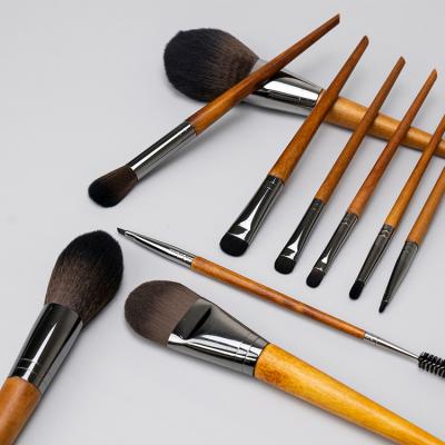 China Angular Blush Brush Professional Makeup Set 2021 Professional Fashion New 10 Pcs Classic Color Red And Black Makeup Brushes for sale