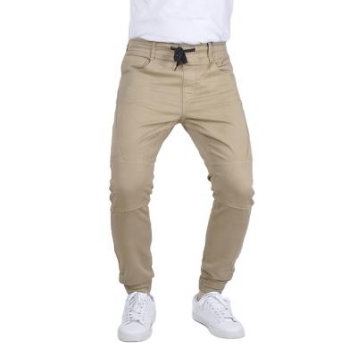 China Skin Feel Fashion Drawstring Khaki Pockets Washed Men's Twill Pants Casual Men's Trousers Straight Cuffed Polyester Cotton Trousers Canvas for sale